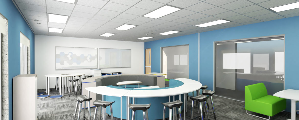 MCS sunny classroom with flexible furniture